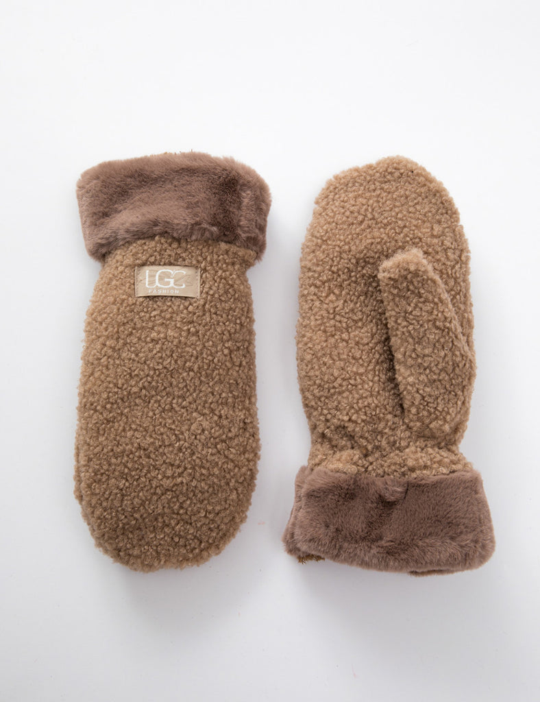 Taupe Soft Mittens