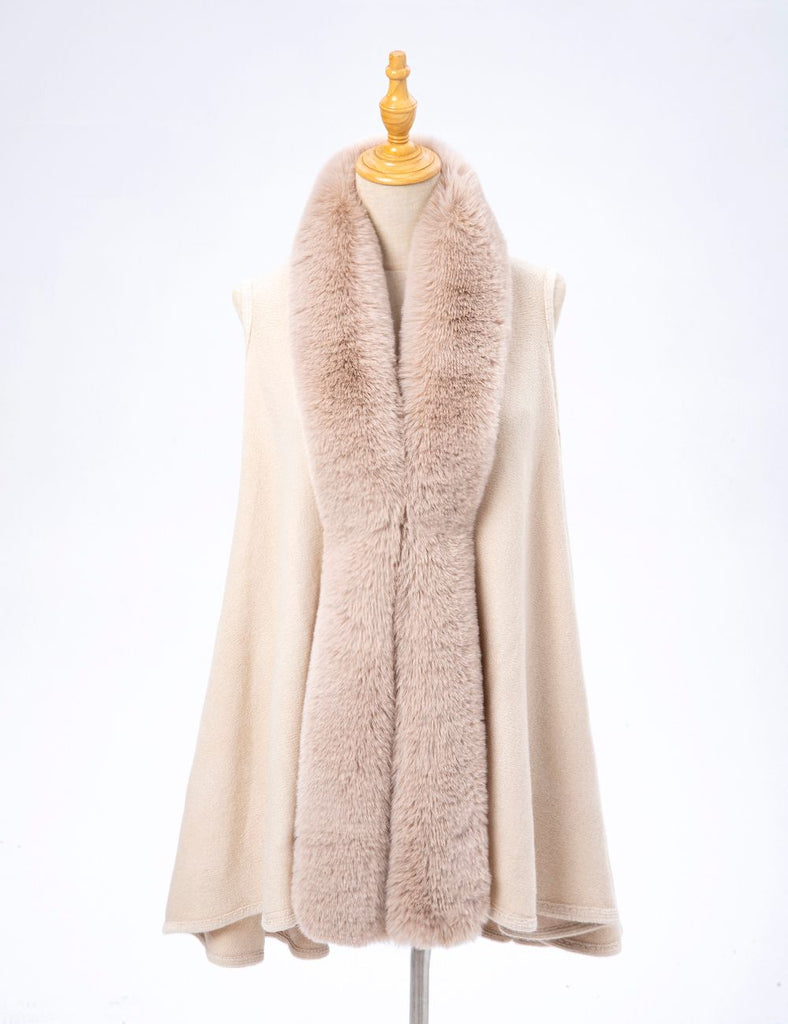 Cream Faux Fur Vest