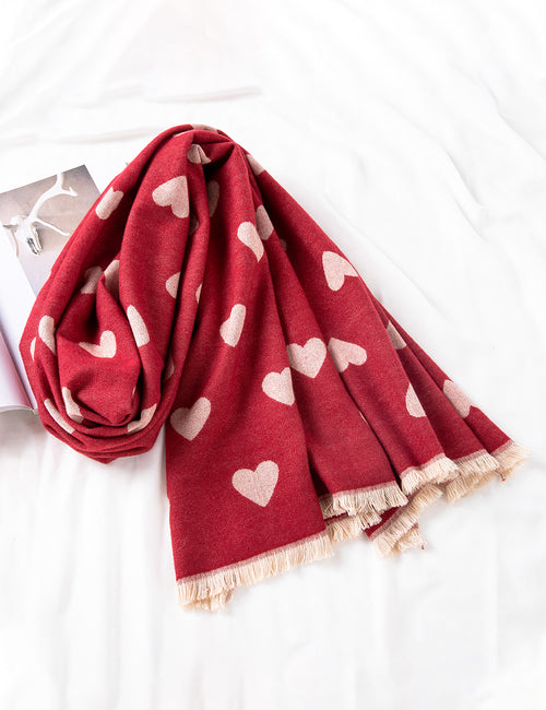Red Heart Blanket Scarf