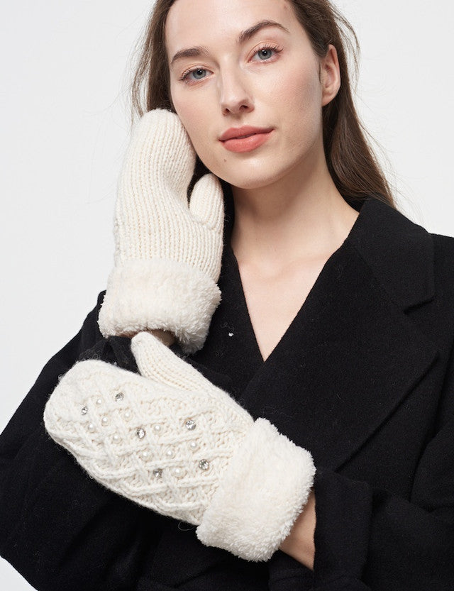 White Pearl Mitts