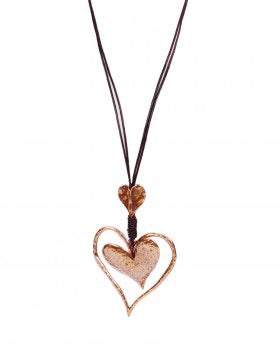 Rose Gold Floating Heart Necklace